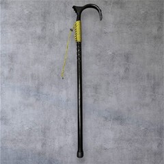Walking Cane Black Gold Palm Rest Octagonal 🛑 Shaft Hickory Masters LuxCane Z4