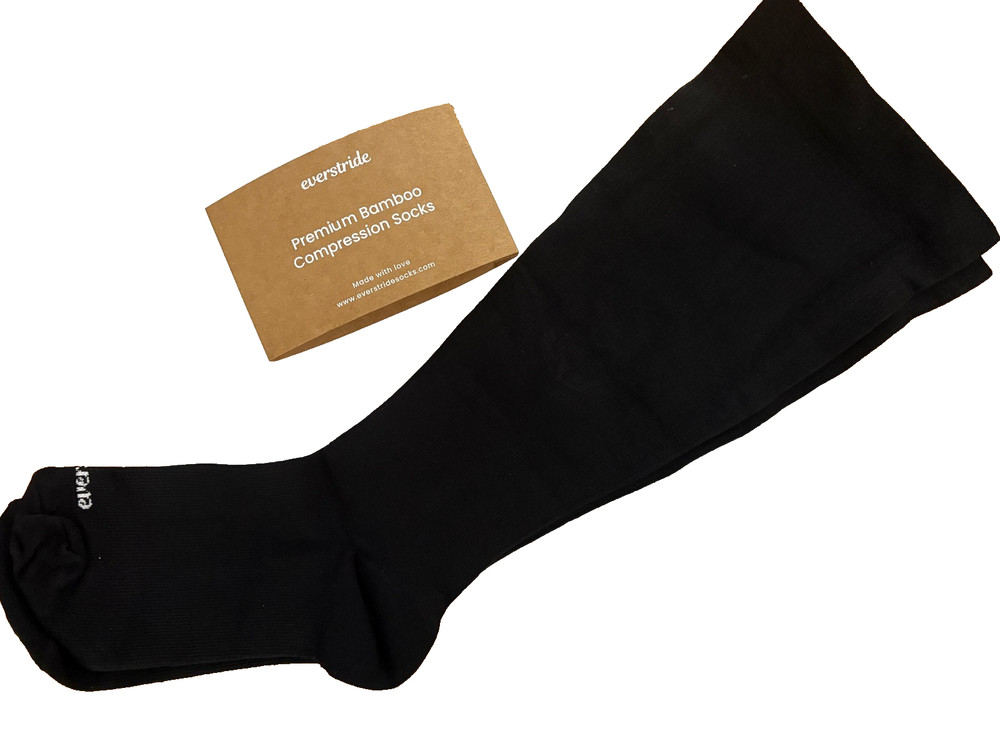 Everstride™ Bamboo WIDE Compression Socks (Classic Black, 3XL) – NEW!