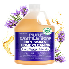 Flowhyet 1 Gallon Lavender Liquid Castile Hand Soap Refill Pure Natural Organic