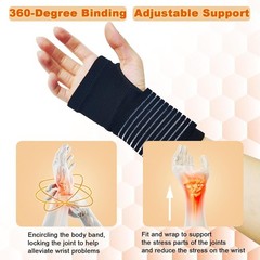 2 Pack Wrist Brace Compression Adjustable Support for Carpal Tunnel Tendonitis