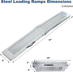 67″ Heavy Duty Folding Motorcycle Ramp for Trucks & Trailers, 480 Lbs Capacity