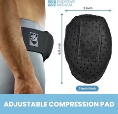 Everyday Medical Inguinal Hernia Support Groin Belt S/M Black 2-380