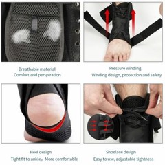 2 TYPES Ankle Brace Support Compression Stabilizer Pain Relief Foot Lace Up Wrap