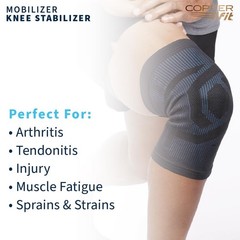 Copper Fit Mobilizer Knee Sleeve ProSeries L XL Removable Side Stabilizers Pain
