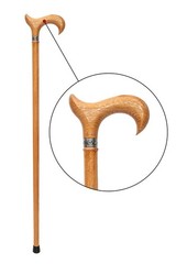 Dr. Watson – Handcrafted Wooden Walking Stick, Walking Cane, Derby Handle