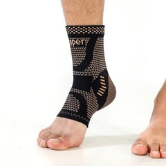 Copper Ankle Brace Silver Support Compression Sleeve Socks Foot Fasciitis Pain