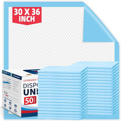 Tear-Resistant Disposable Bed Pads 30″ X 36″ 100 Count Absorbent Underpads, Chux