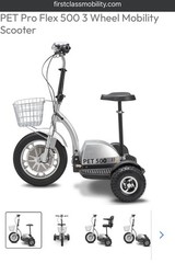 PET 500 Flex 3 Wheel Mobility Scooter Power Chair
