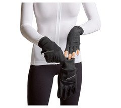 2 Pack Tommie Copper 2-in-1 All Weather Compression Glove Combo – Black/Medium