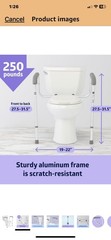 Midline Foldable Toilet Safety Rail, New in sealed box