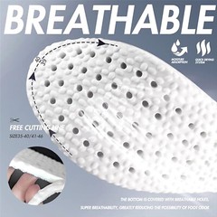 US Memory Foam Insoles,Elastic Strong Arch Shock-Absorbing Insoles for Men Women
