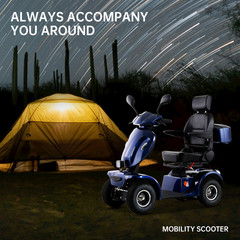 1000W 4-Wheel Heavy Duty Mobility Scooters w/ 16″ Tire for Seniors 500lbs 15MPH
