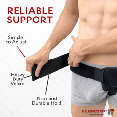 Inguinal Hernia Belt Men Post Surgery Support Truss Groin Adjustable Straps Band