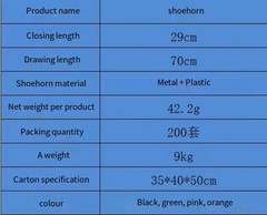 Stretchable Metal Shoehorn 30‑71cm Long Handle Elderly Pregnant Aid Tool