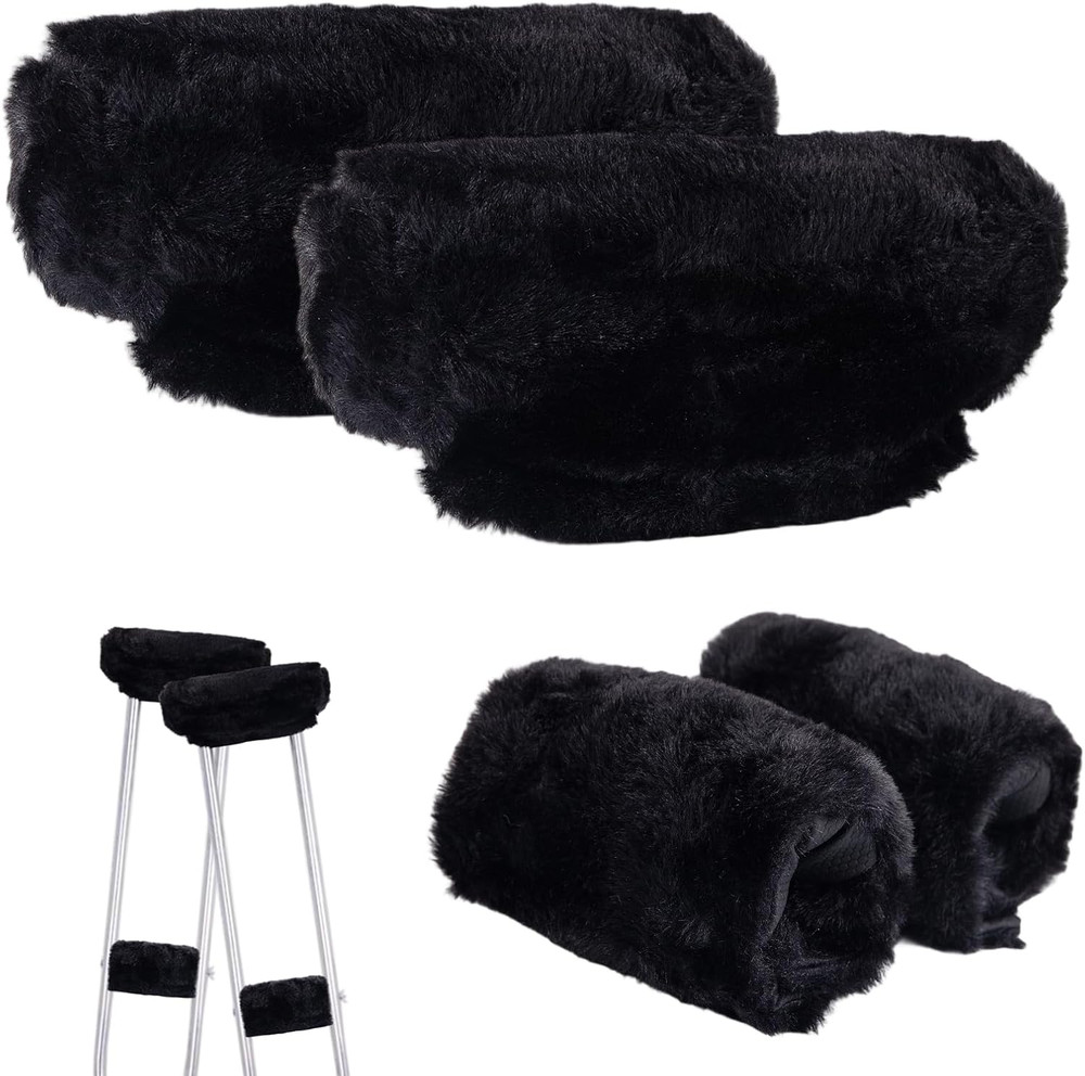 Crutches Padding Universal Crutch Pads for Armpits and Hand Grips, Fluffy Crutch
