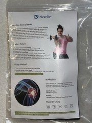 Nvorliy Plus Size Knee Compression Sleeve Brace Patella Leg 6XL Donut Hole Black