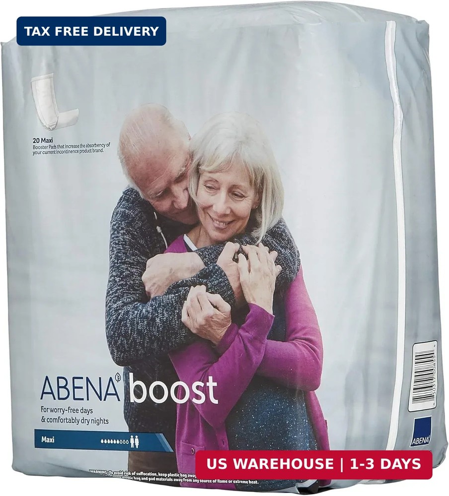 Abena BOOST Fluff Incontinence Pads – No Barrier/Flow-Through, (Sizes Normal To