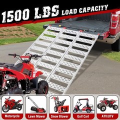 Aluminum Tri-Fold Motorcycle/ATV Loading Ramp 1500LB Rust-Resistant 76x50in