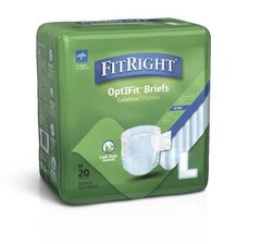 Adult Diapers 20 Ct Medline FitRight Ultra Large 44-56in Incontinence Tabs