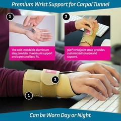 MEDI PROTECT Carpal Tunnel Support w/Strap Left Hand (Beige) Small 89502