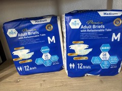MED PRIDE Adult Diapers Medium Maximum Absorbency Incontinence Briefs Tabs 24ct