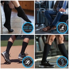 Calf Socks for Lymphedema Swollen Feet Leg, Bariatric Socks, Medical Support
