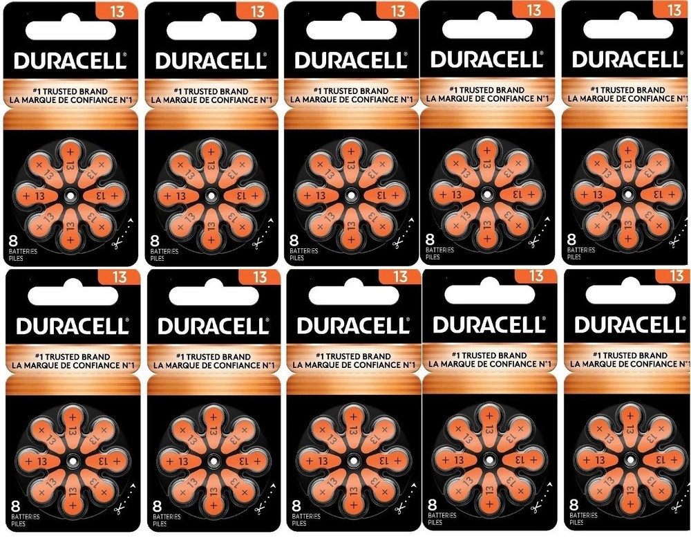 Duracell Activair Hearing Aid Batteries: Size 13 (80 Batteries) Exp 2029