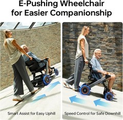 PAISEEC 3IN1 Electric Wheelchair for Adults Dual 360W Power Motor – Tested Good！