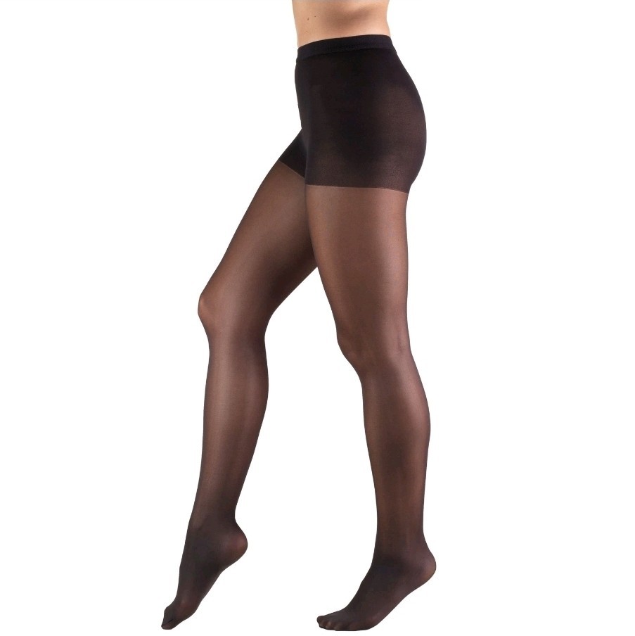 Truform 1765 Ladies Fashion Support Hose Medium Black Graduated Compression..304