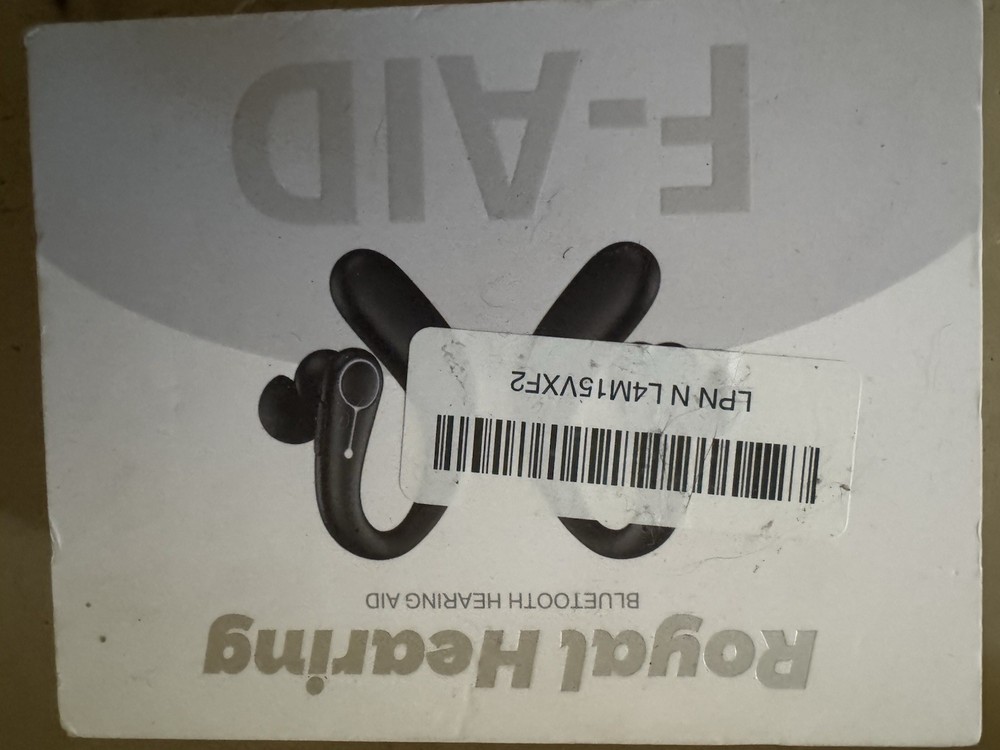 New Royal Hearing F-AID Bluetooth Hearing Aid W/ Rechargeable Case Brown