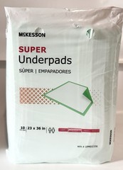McKesson Disposable Underpads Moderate Absorbency 23×36 10ct Odor Control/3packs