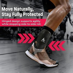 Active Ankle T2 Ankle Brace, Black Ankle Support for Men & Women, Ankle Braces f