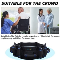 Gait Belts Transfer Belt for Seniors with 7 Handles, Gate Belt for Elderly Lift