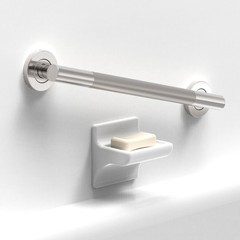 18 inches Designer Bath Safety Grab Bar with Anti-Slip Peened Grip, ADA Compl…