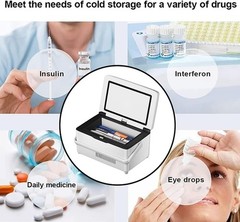 Mini Fridges Portable Insulin Cooler Case Drug Cool Box,with LCD Display