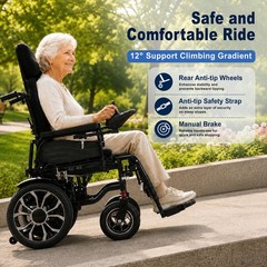 Heavy Duty Foldable High Back Electric Wheelchair EW8028 Dual 250W Motor