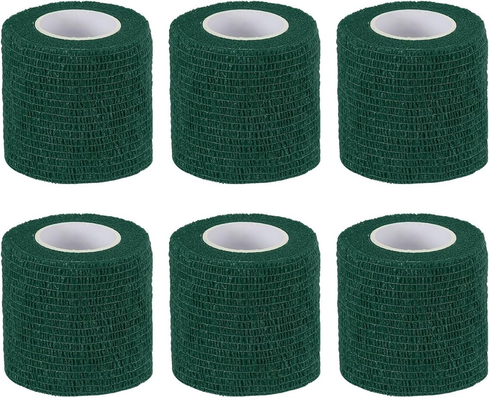 1″ x 177″ Self Adhesive Bandage Wrap, 6 Pcs Elastic Self Breathable Self