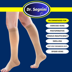 COMPRESSION STOCKINGS 20-30 mmHg KNEE HIGH OPEN TOE SOCKS VARICOSE VEIN ✅J9202✅