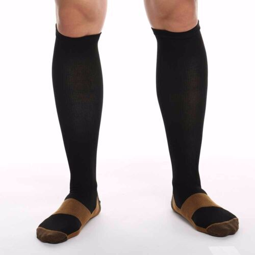 Copper Infused Compression Socks 20-30mmHg Pain Relief For Mens Womens Sport