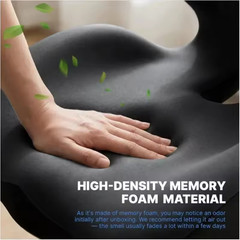 Memory Foam Coccyx Seat Cushion Ergonomic Chair Pad for Office Car Home