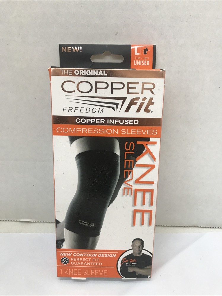 The Original Copper Fit Infused Compression Knee Sleeve Unisex Large Damage Box