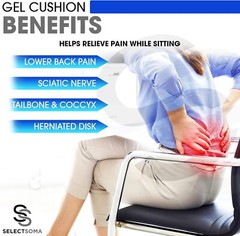 Enhanced Gel Cushion for Sciatica and Tailbone Pain | Breathable and Comfortable
