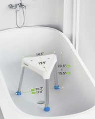 Comfortable Triangular Shower Stool with Non-Slip Design and 400 lbs Capacity