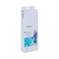 McKesson Hook and Loop Strap Wrist Brace with Thumb Spica for Right Hand