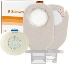 10PCS Two-Piece Ultra-Soft Ostomy Bags + 5PCS Barriers 15mm-57mm Cut-to-Fit