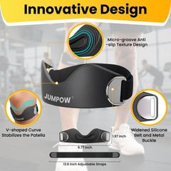 Silicone Patellar Tendon Support Strap – 2 Pack Adjustable Non-Slip Patella Band