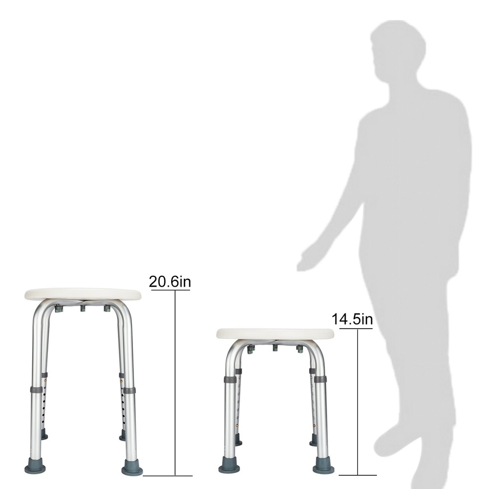 Medical Bathroom Shower Tub Aluminium Alloy Bath Chair Bench, Adjustable Height