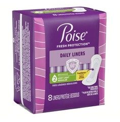 💜 POISE 💜 FRESH PROTECTION ●DAILY LINERS● (8-COUNT) 2💧 Very Light Regular.