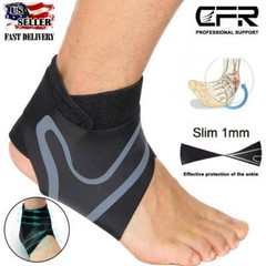Pair Ankle Brace Achilles Tendon Support Arch Foot Wrap Sleeves Adjustable Strap