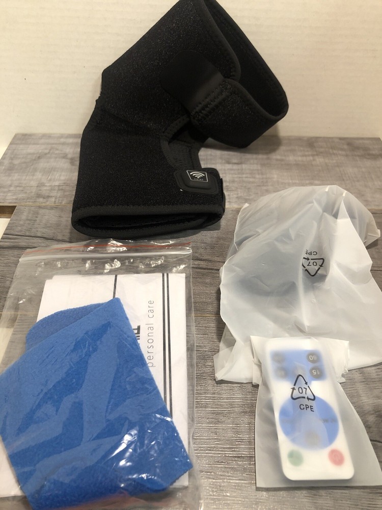 Heated Knee Brace Wrap, 3 Heat Settings, Item-214 Box-C
